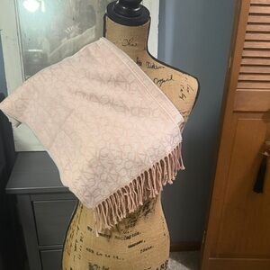 Calvin Klein Pink Fringe Scarf